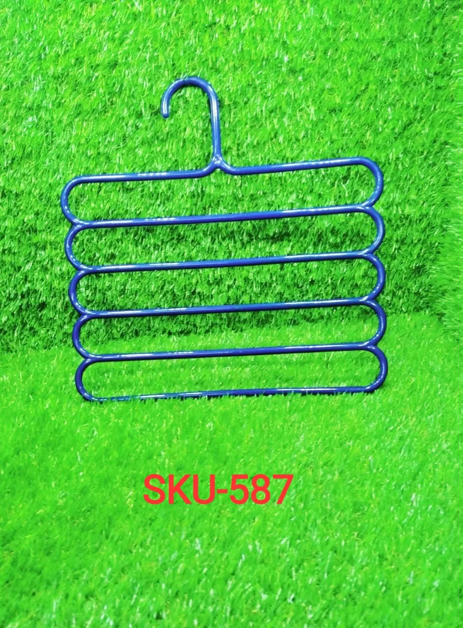 0587 5 in 1 Multipurpose Plastic Hanger, Assorted (5-Layer)