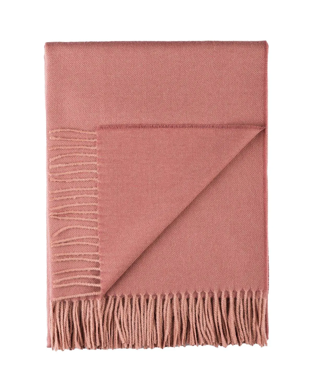 100% Baby Alpaca Throw - Persimmon