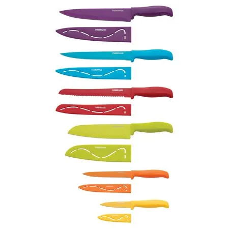 12 Piece Resin Stick Resistant Knife Set