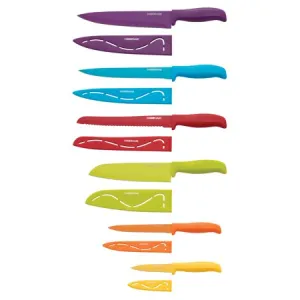 12 Piece Resin Stick Resistant Knife Set