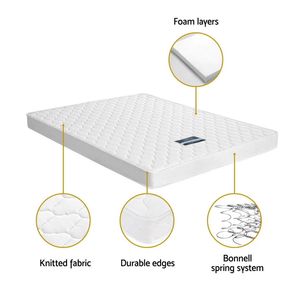 13cm Medium Firm Bonnell Spring Double Mattress - Giselle Bedding