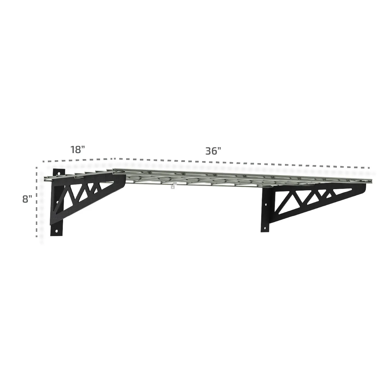 18" x 36" Wall Shelves (Two Pack with Hooks)