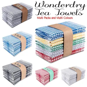 192 Pack Kitchen Tea Towels 100% Cotton Wonder Dry Dish Cloths Cleaning Drying Towels Set