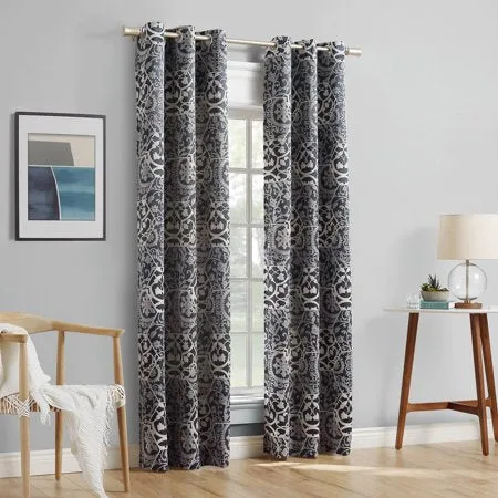 2-pack Cora Medallion Jacquard Blackout  Curtain Panel Pair