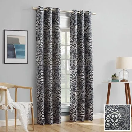 2-pack Cora Medallion Jacquard Blackout  Curtain Panel Pair