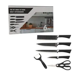 2285 Stainless Steel Knife Set With Chef Peeler And Scissor (6 Pieces)