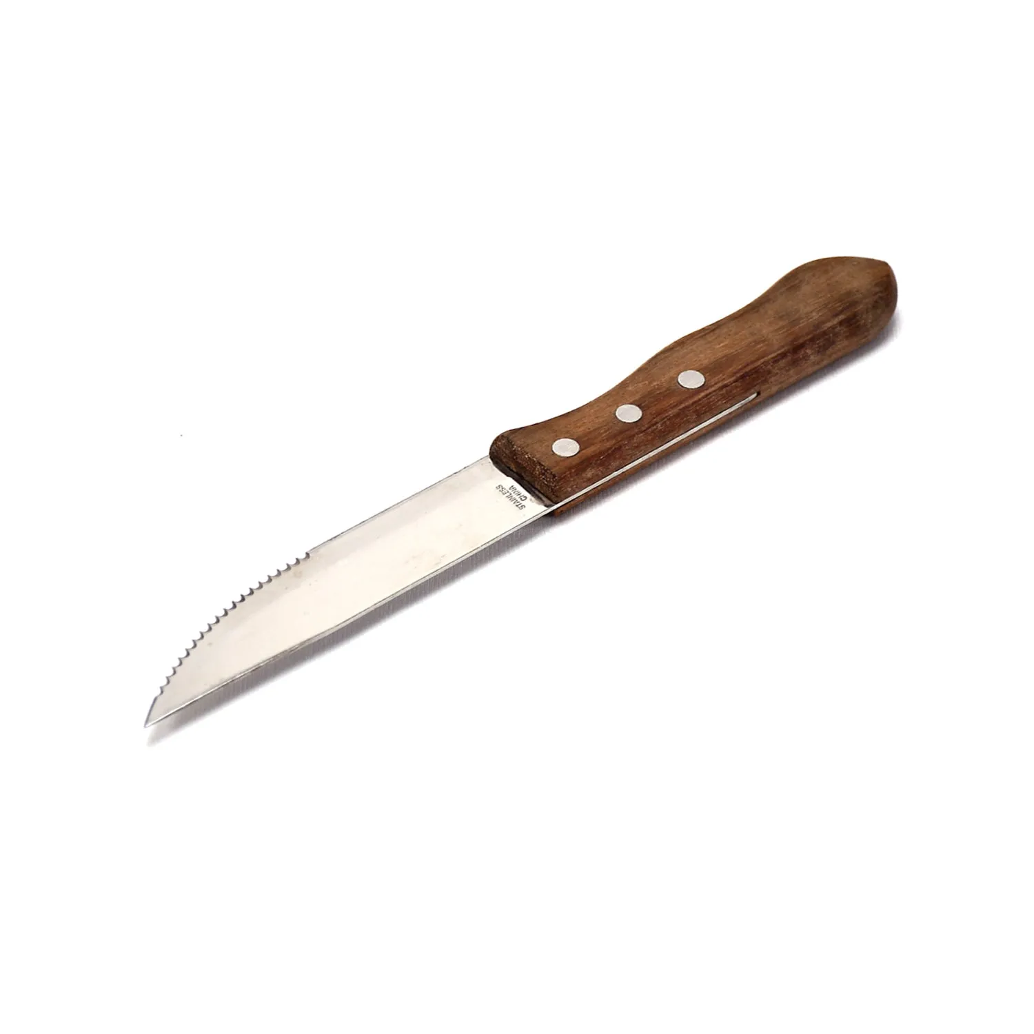 2294 1Piece Serrated Steak Knives with Wood Handle