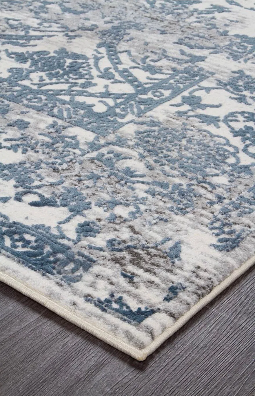 Abode White Blue Rug