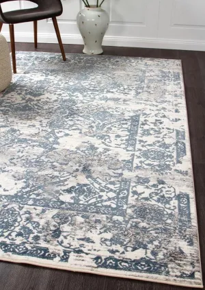 Abode White Blue Rug