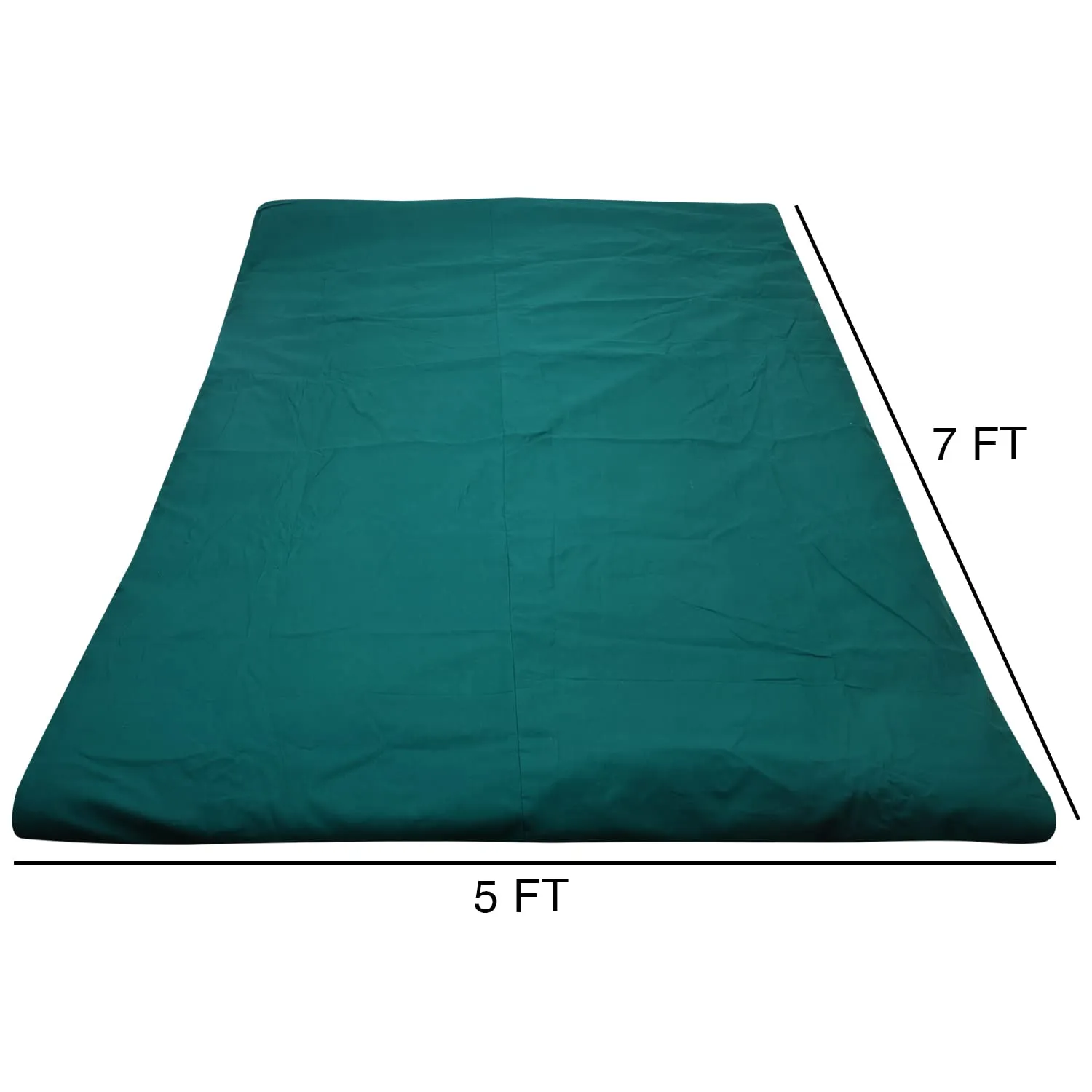 AMAB Soft Thick 5-inch Box Cotton Mattress - Single Size Cotton Box Mattress | Gadda 72x30x5 Inches, Medium Firm | (Dark Green)