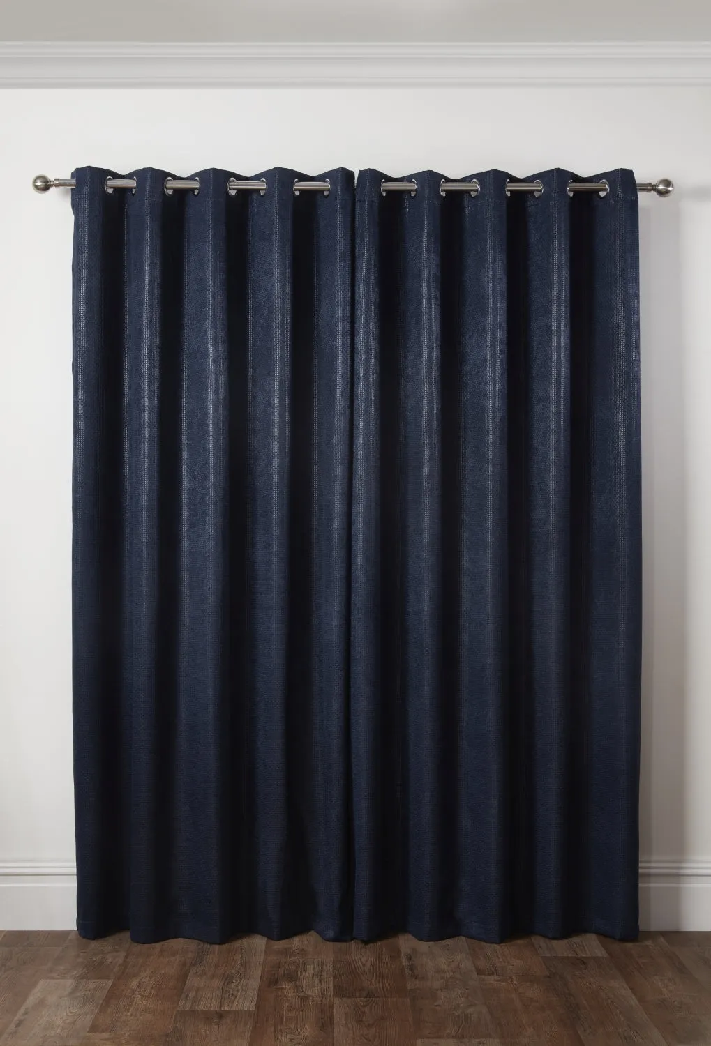 Ambiance Embossed Thermal Curtain - Navy