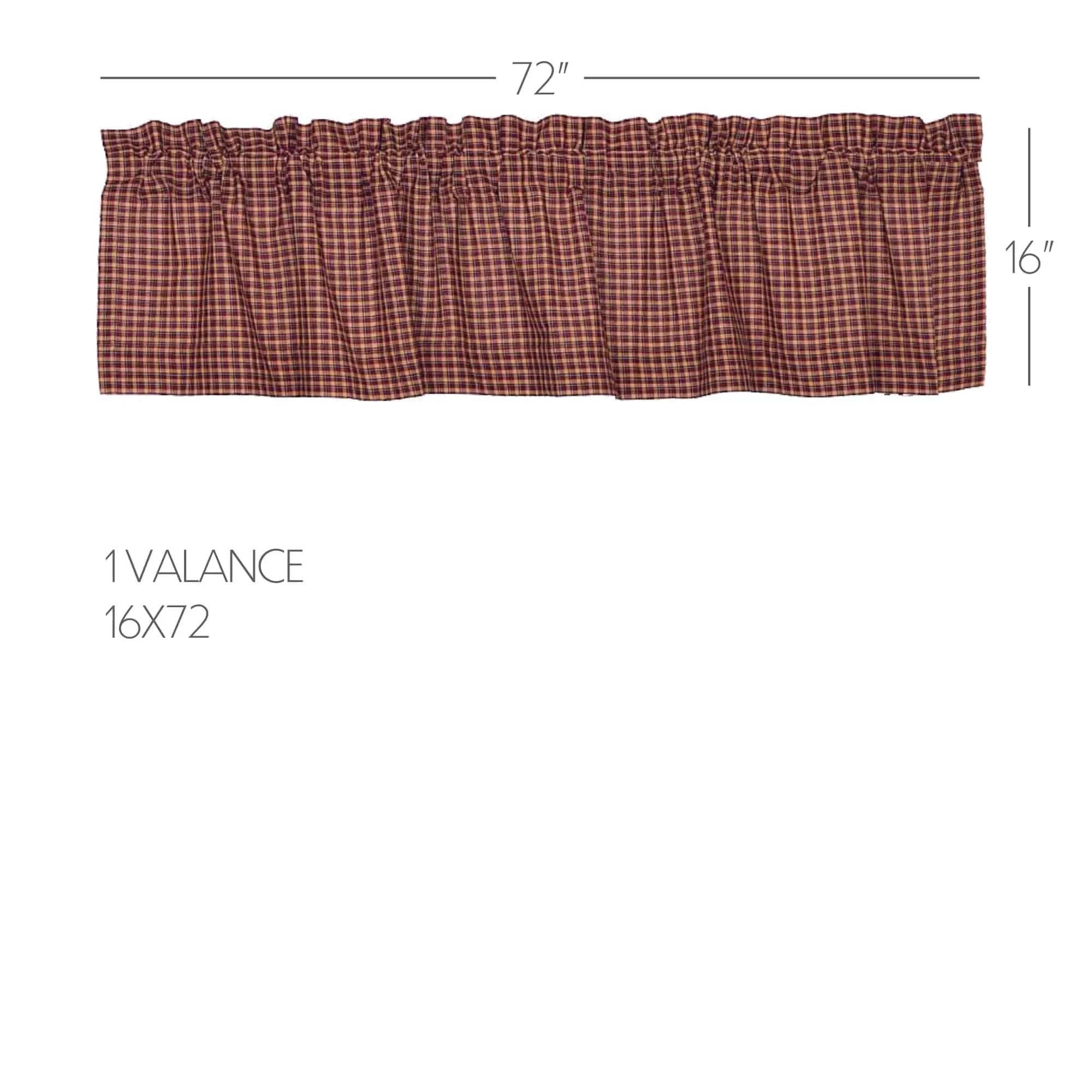 American Dream 60" Plaid Valance