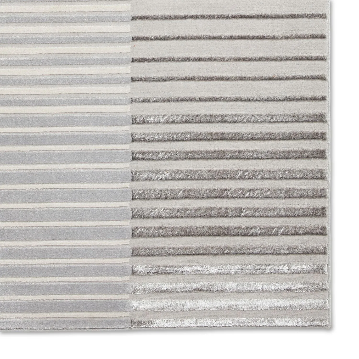 Apollo 2681 Grey and Ivory Modern Linear Rug