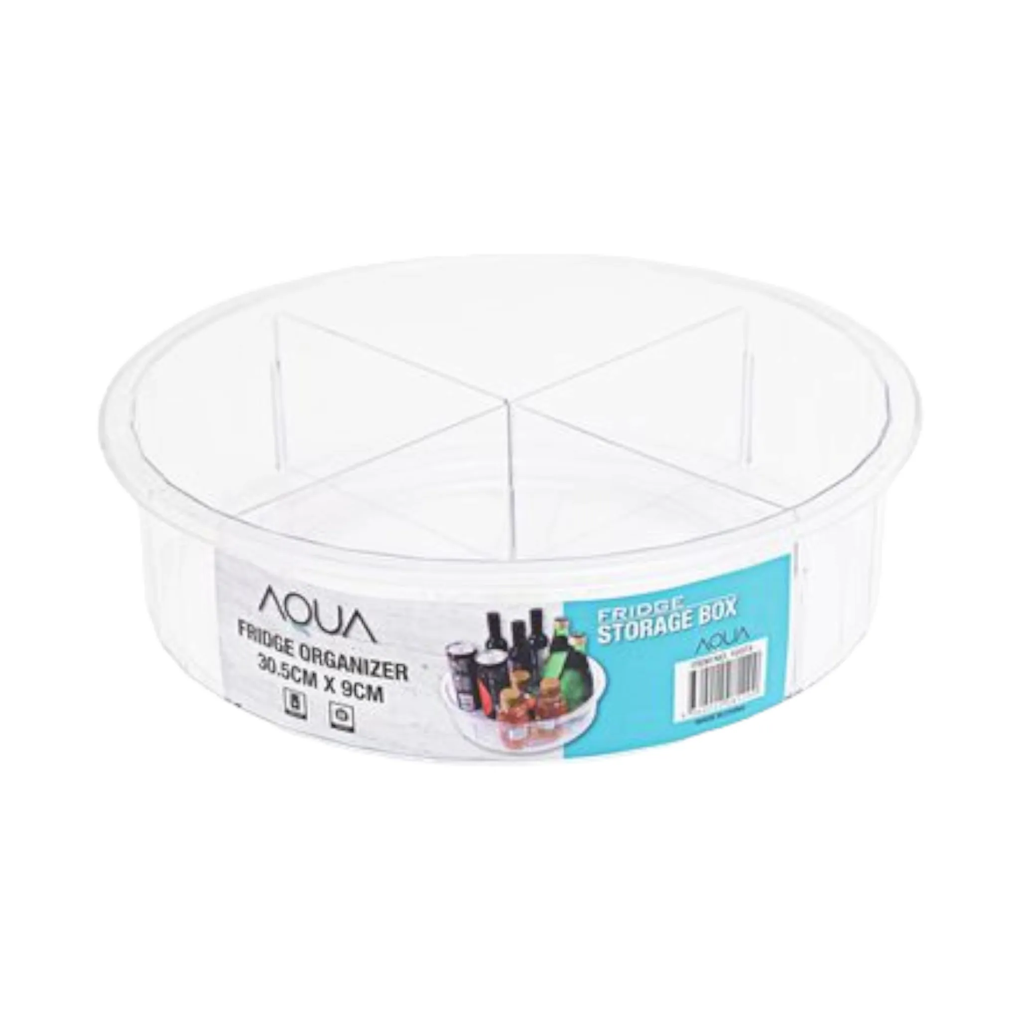 Aqua Fresh Keeper Turntable 30.5x27.5x9cm Fridge Storage Box 10374