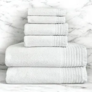 Bamboo 6pc Spa Towel Set from BedVoyage Luxury Viscose – Cloud