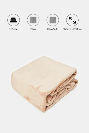 Beige Ultra Soft Blanket (Single Size)