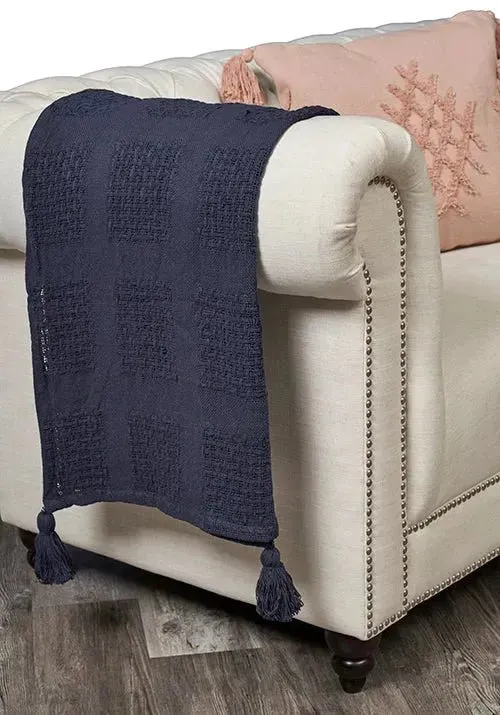 Belgium 80163IND Indigo Throw Blanket