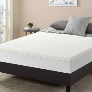 Best Price Mattress 2" Ventilated Memory Foam Mattress Topper, Short Queen