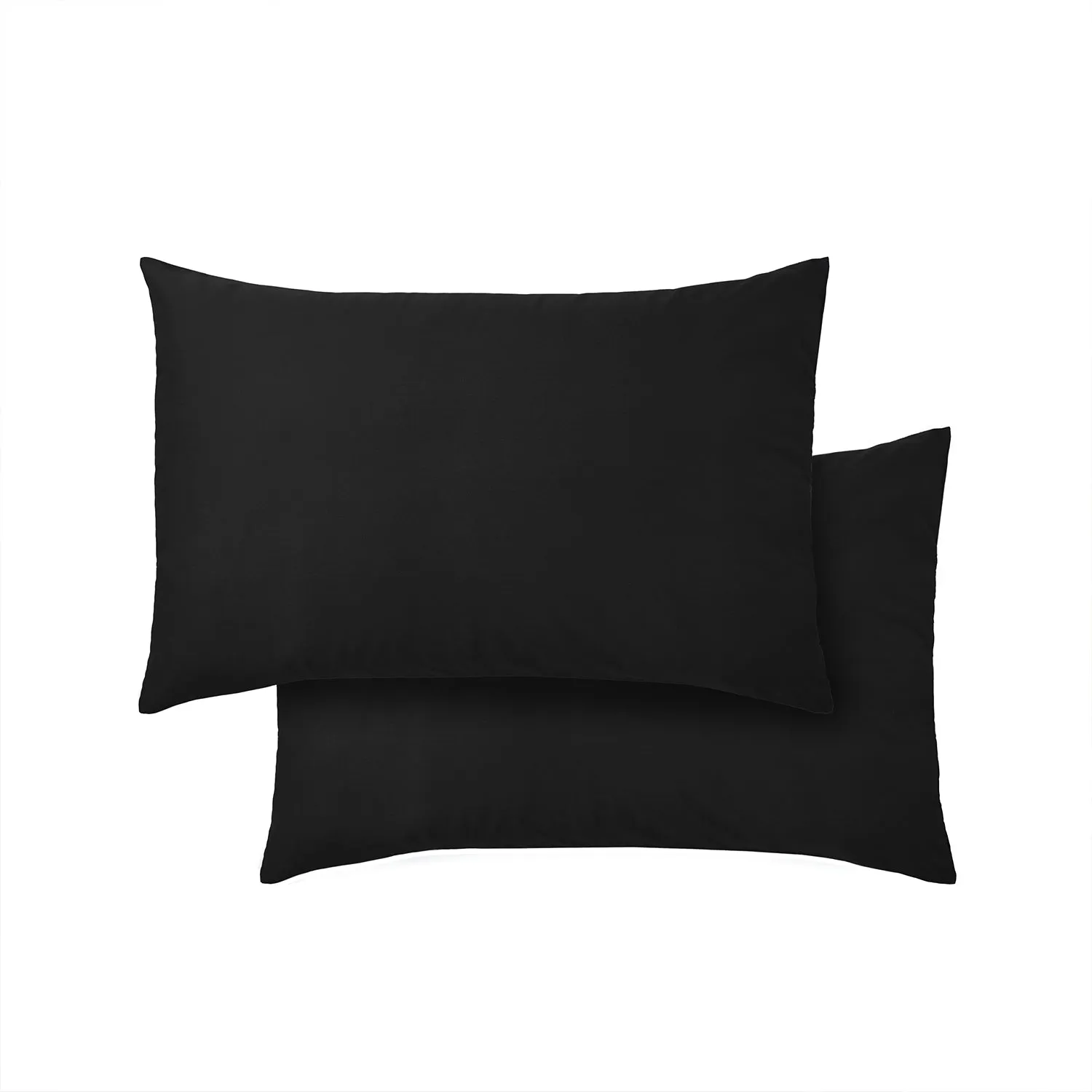 Bianca Black 400TC 100% Cotton Sateen Housewife Pillowcase Pair