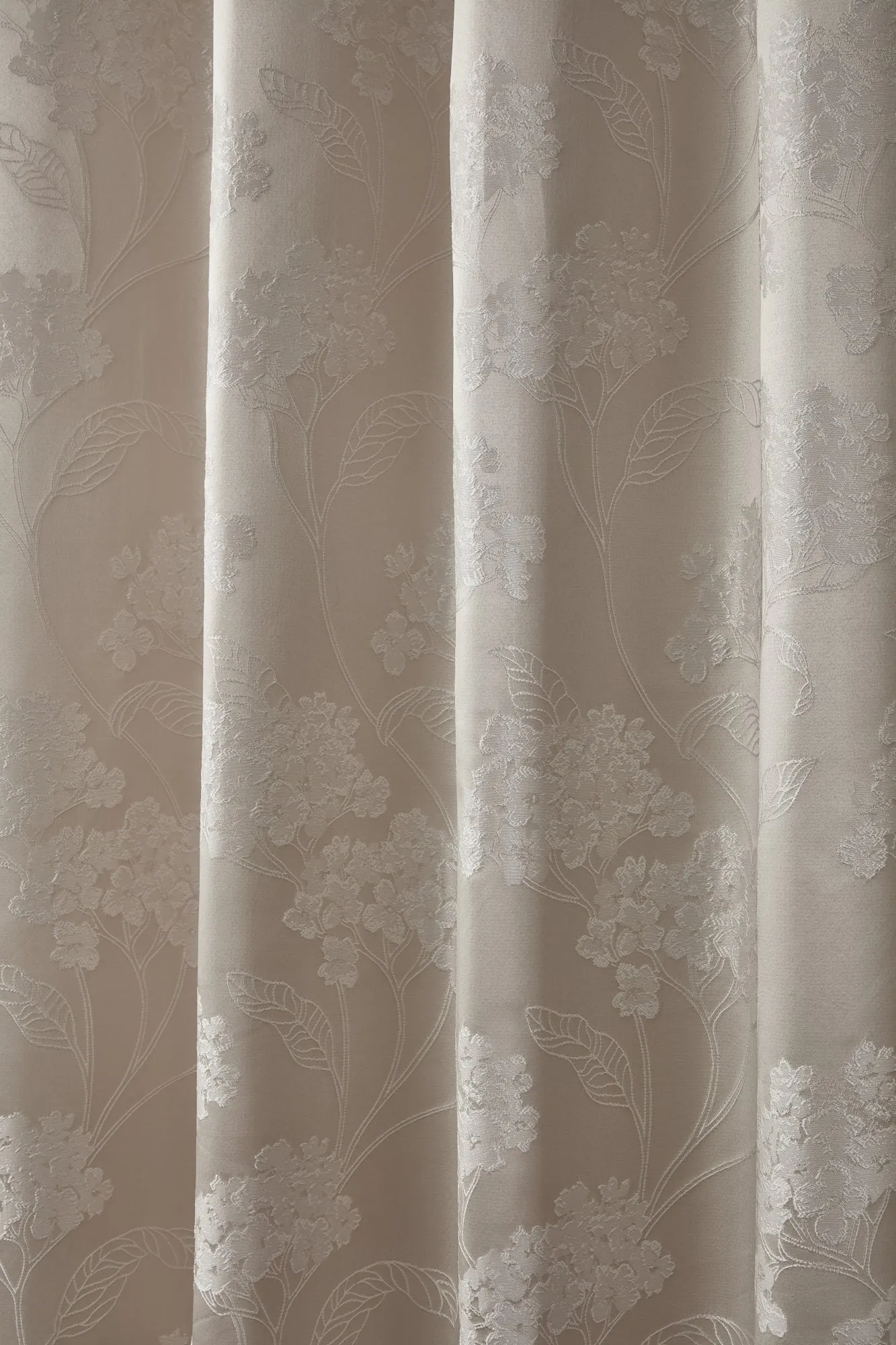 Blossom - Lined Eyelet Jacquard Curtains in Cream