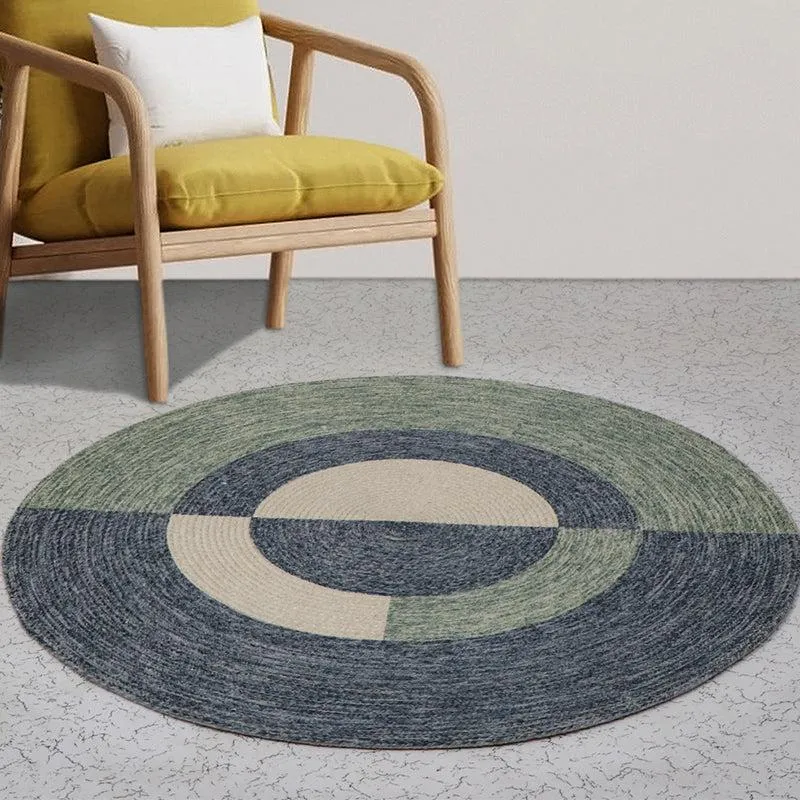 Blue Buzz Round Rug