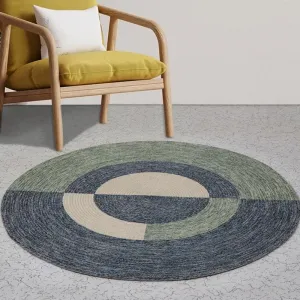 Blue Buzz Round Rug