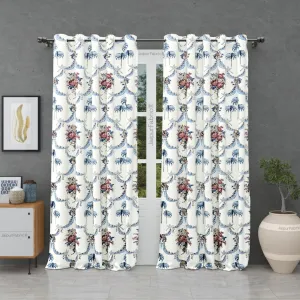 Blue Pottery Timeless Imprints 100% Cotton Block Printed Curtains Urban Jaipur