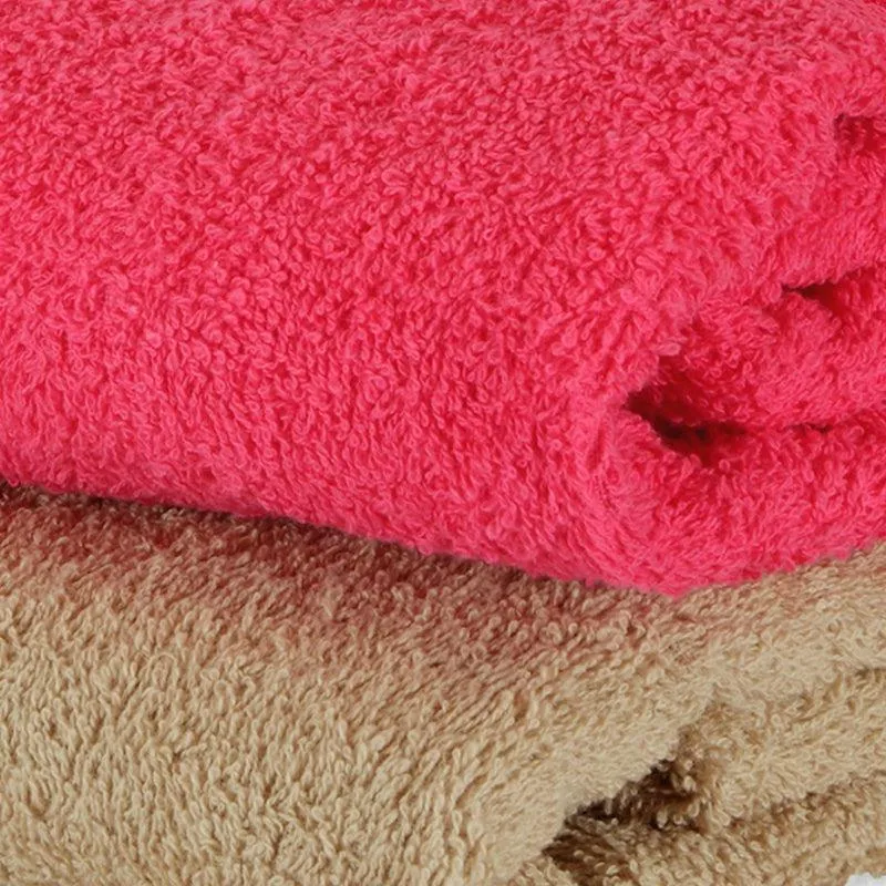 Bodil Bath Towel (Pink & Beige) - Set Of Two