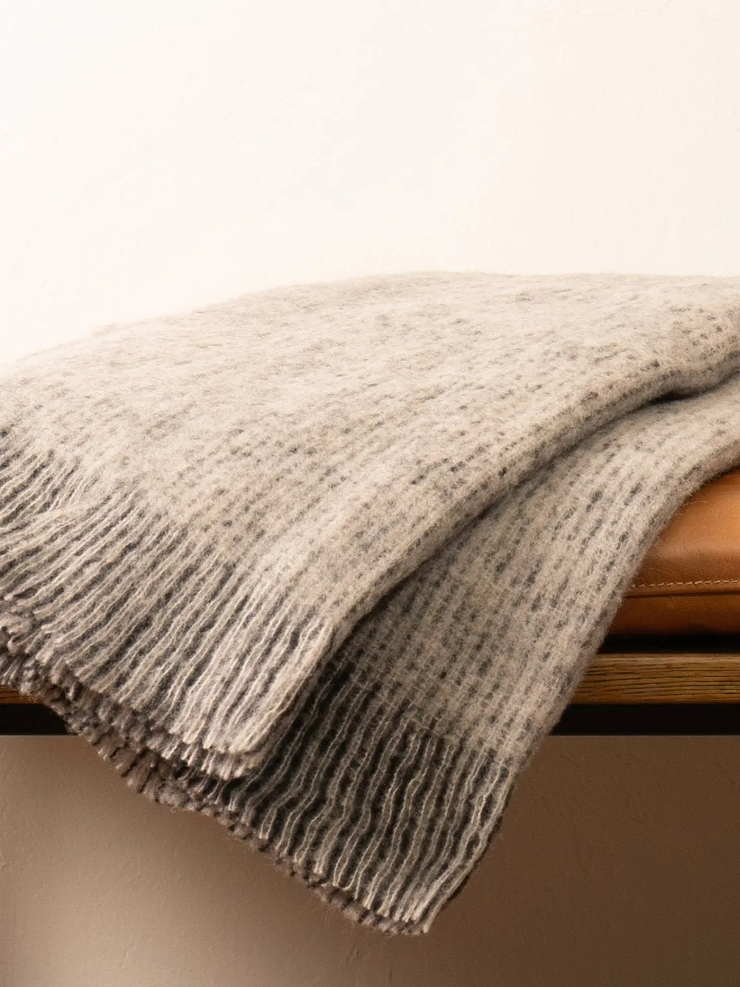 Brushed New Zealand Wool Striped Throw