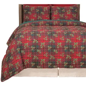 C&F Home 82516.3 Nicholas Plaid Quilt Set Mini Set Queen or Full Size Quilt 90 Inches X 92 Inches and 2 Standard Shams