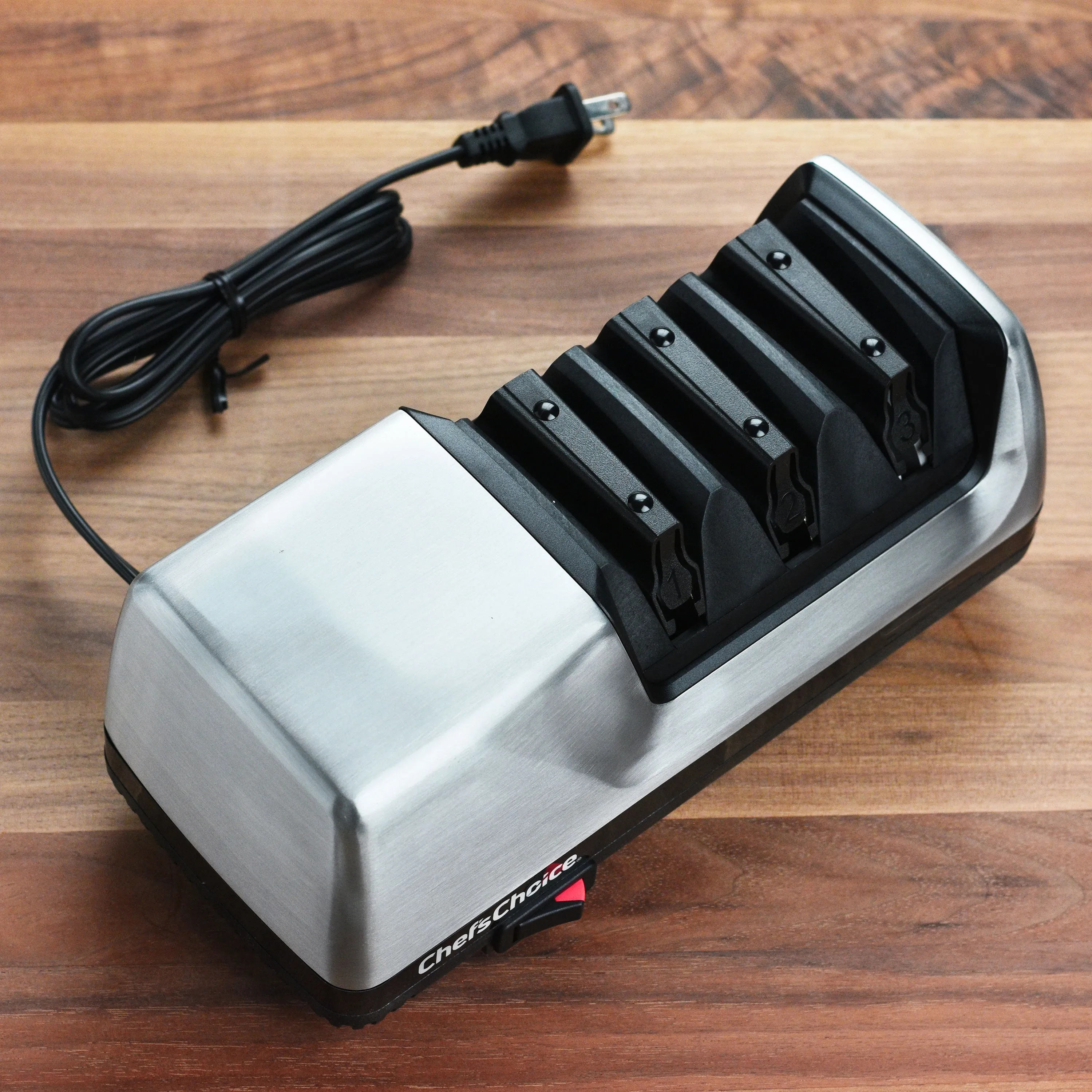 Chef's Choice 3 Stage Brushed Metal Model 15XV Electric Knife Sharpener