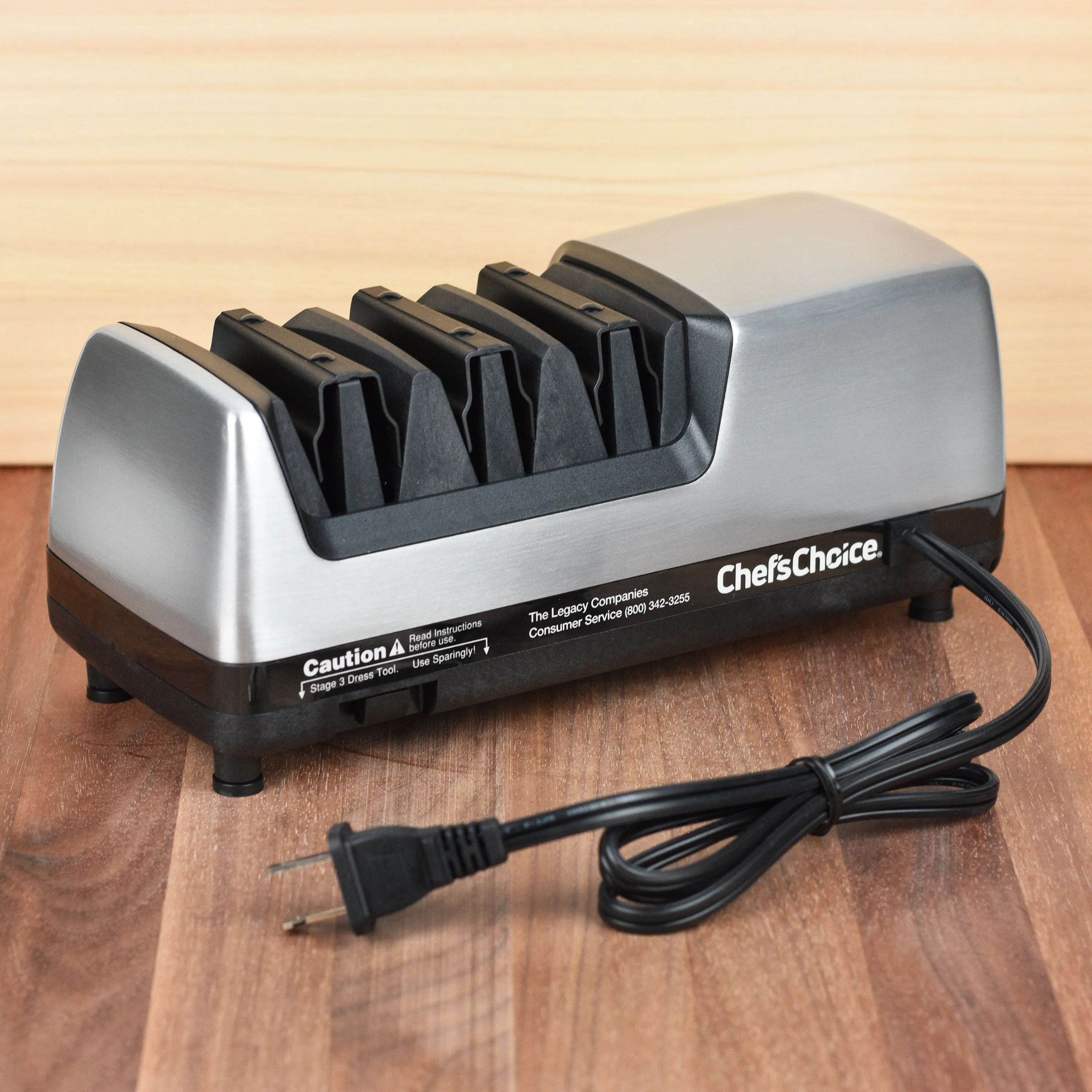 Chef's Choice 3 Stage Brushed Metal Model 15XV Electric Knife Sharpener