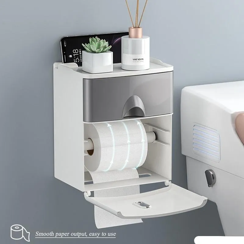 Chic Moisture-Resistant Toilet Paper Holder for Modern Bathrooms