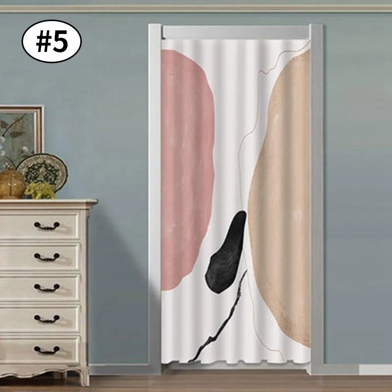 Chic Nordic Polyester Noren Curtains - Durable and Elegant Drapes for Home Décor Enhancement