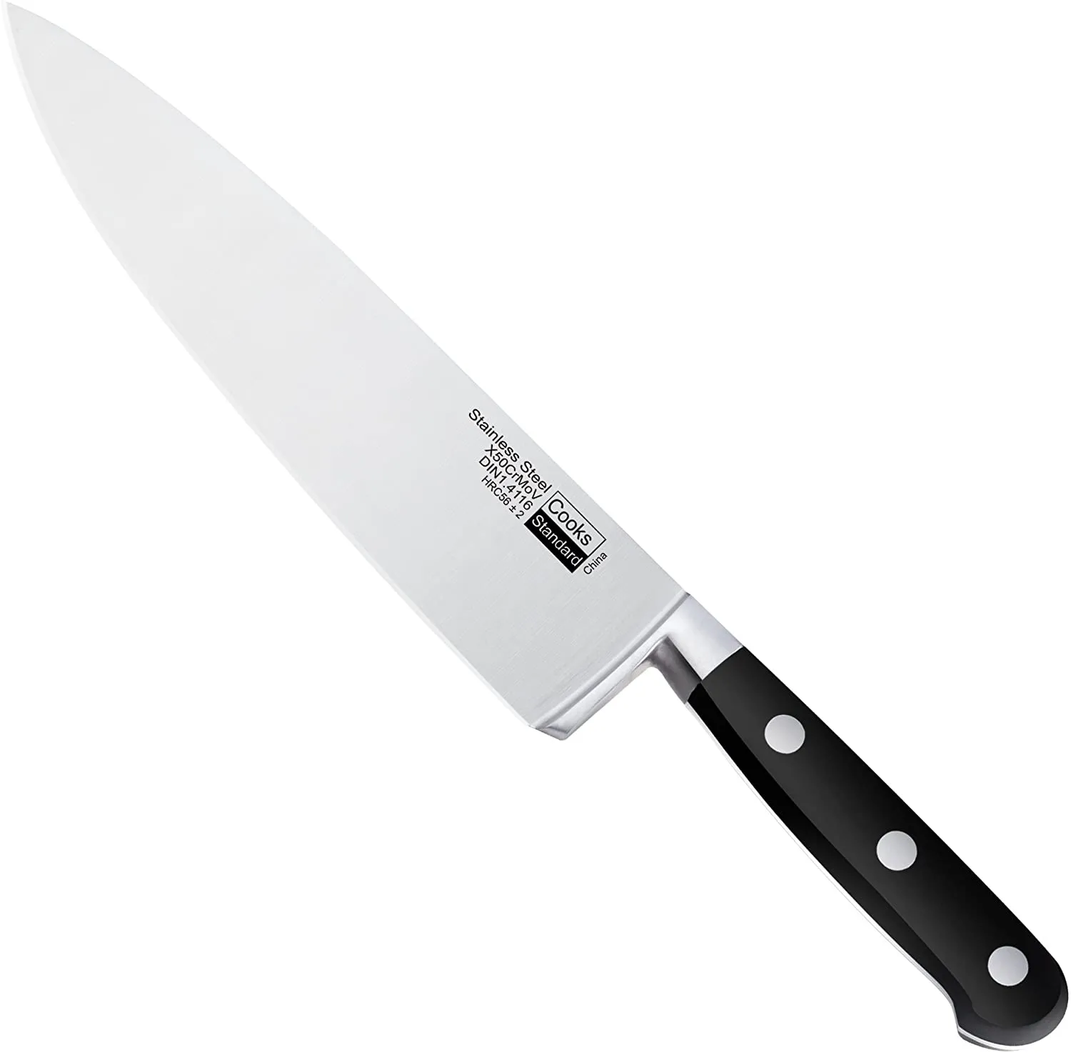 Cooks Standard 8-Inch/20cm Stainless Steel Chef's Kitchen Knife, Multi Purpose 8-Inch, 8", Black