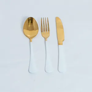 Cutlery Sets - Flat Handle - White