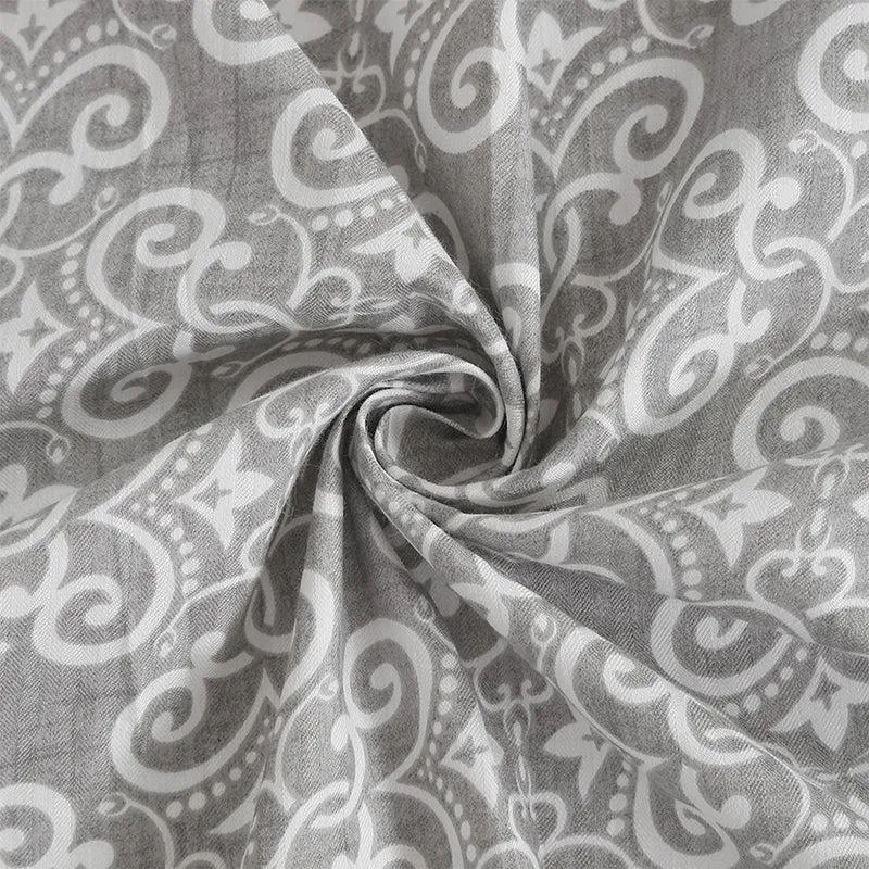 Daksha Ethnic Cotton Comforter (Grey)  - 150 GSM