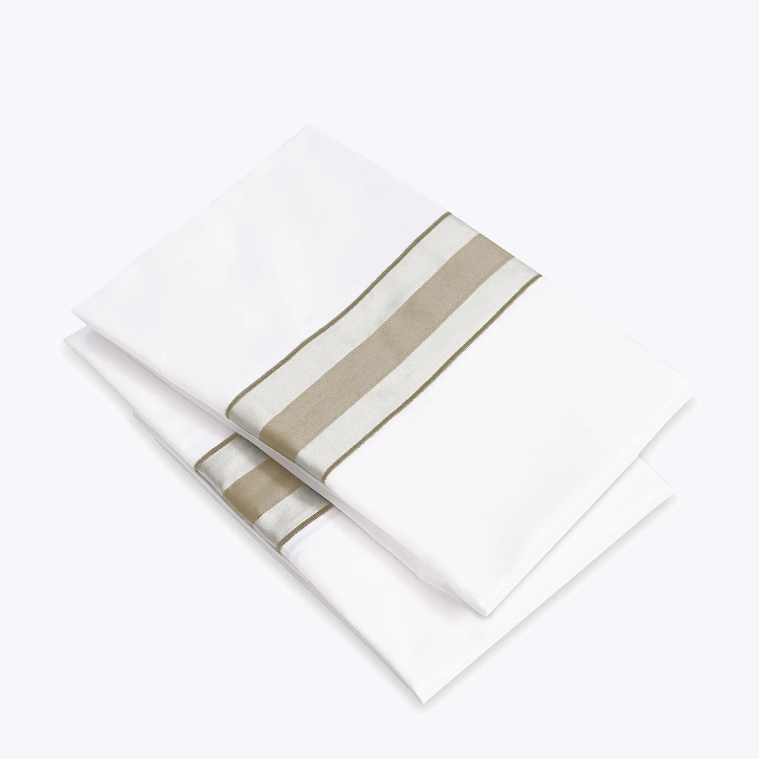 Dimora Sheets & Pillowcases, White/Khaki