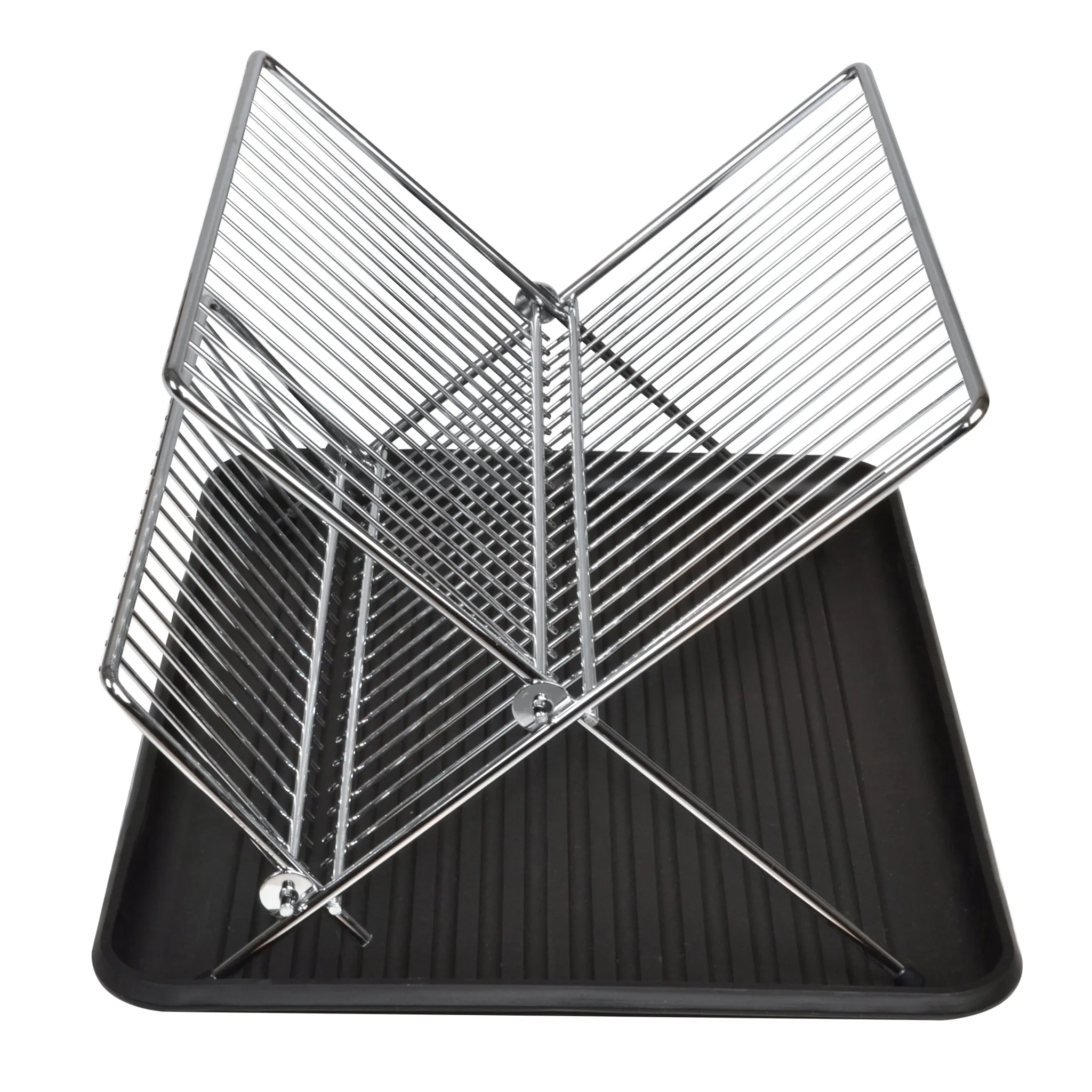 Dish Drainer Rack with In-Sink or Counter Drying - Chrome