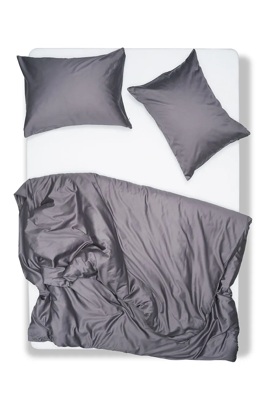 Egyptian Cotton Sateen Bedding in Anthracite Color