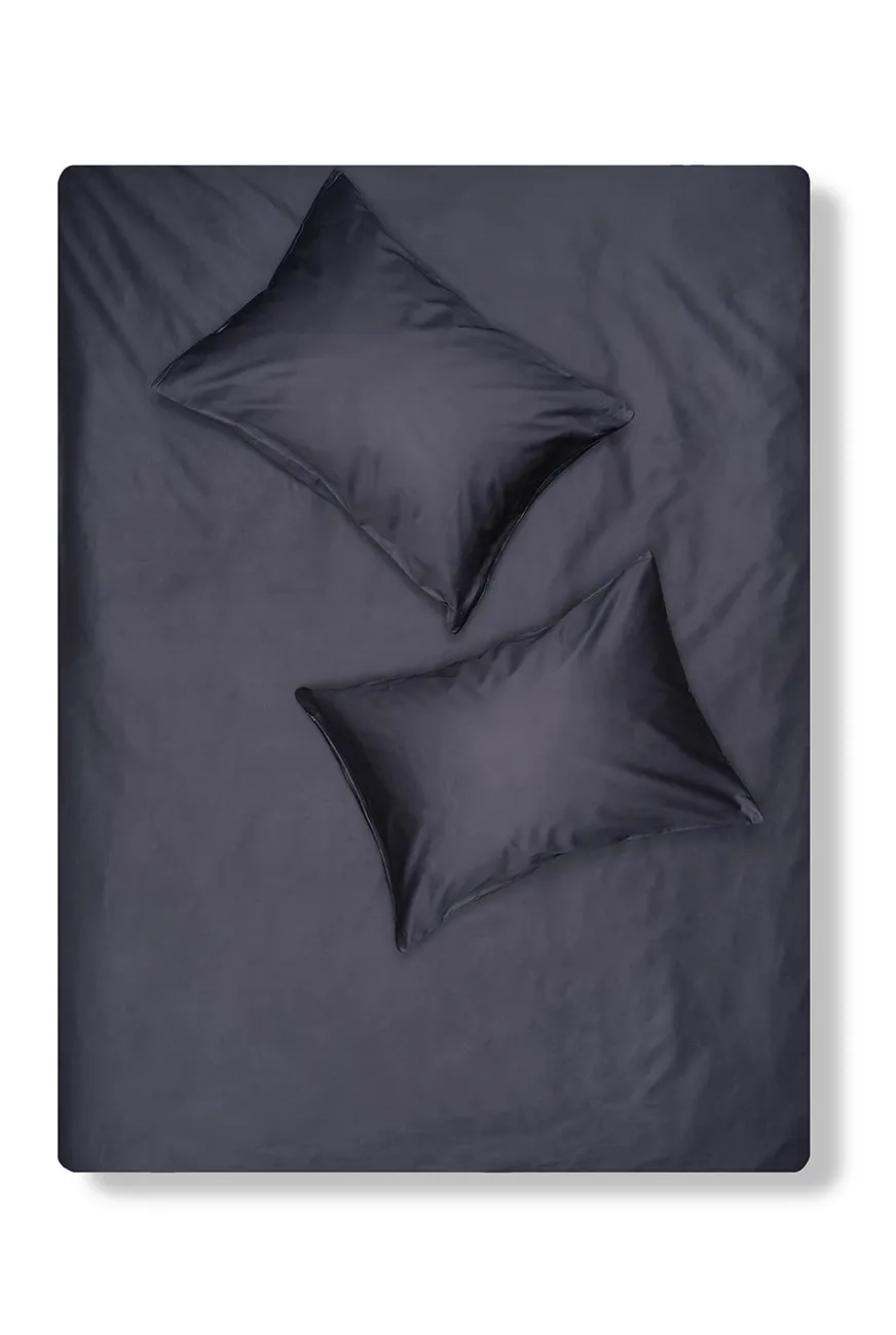 Egyptian Cotton Sateen Bedding in Carbon Color