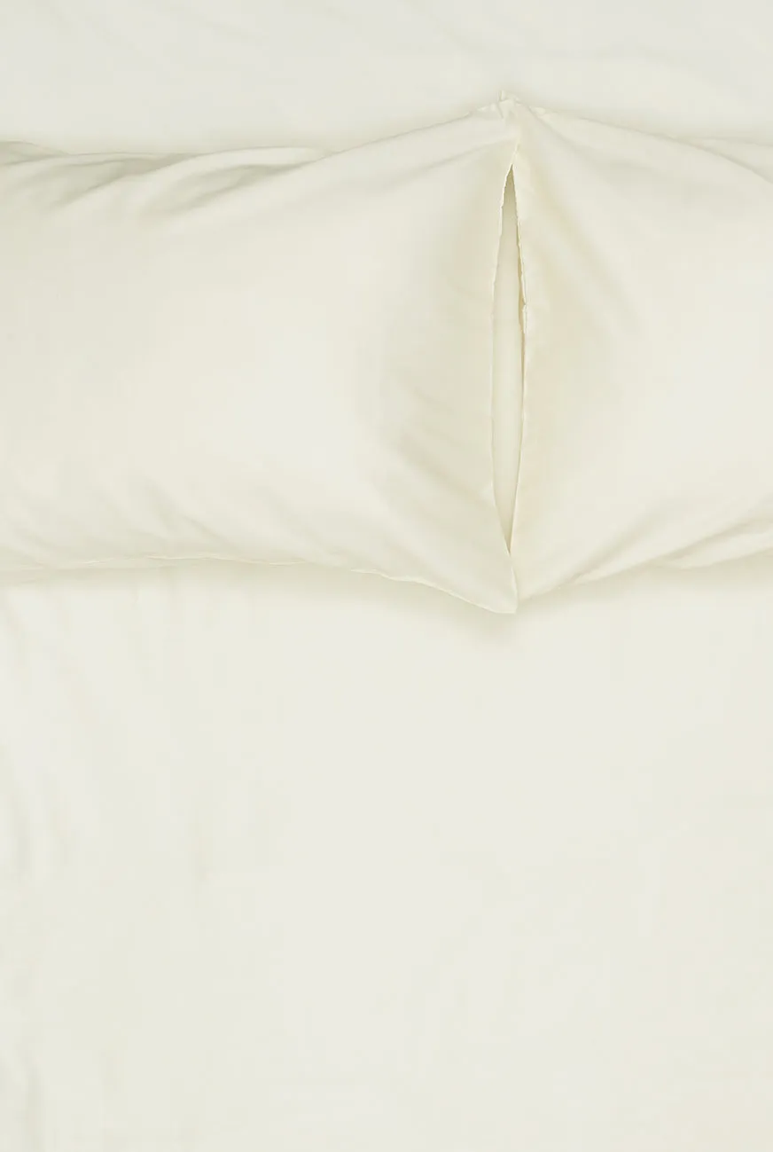 Egyptian Cotton Sateen Bedding in Cream Color