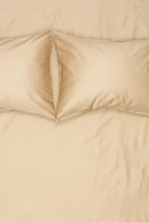 Egyptian Cotton Sateen Bedding in Ocre Color