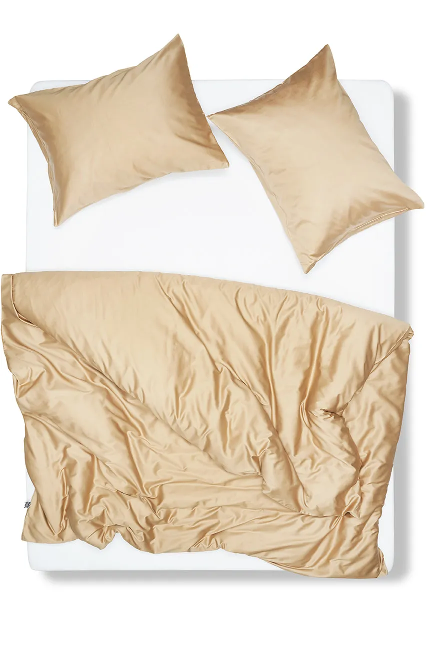 Egyptian Cotton Sateen Bedding in Ocre Color