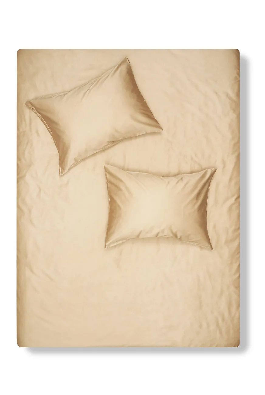 Egyptian Cotton Sateen Bedding in Ocre Color