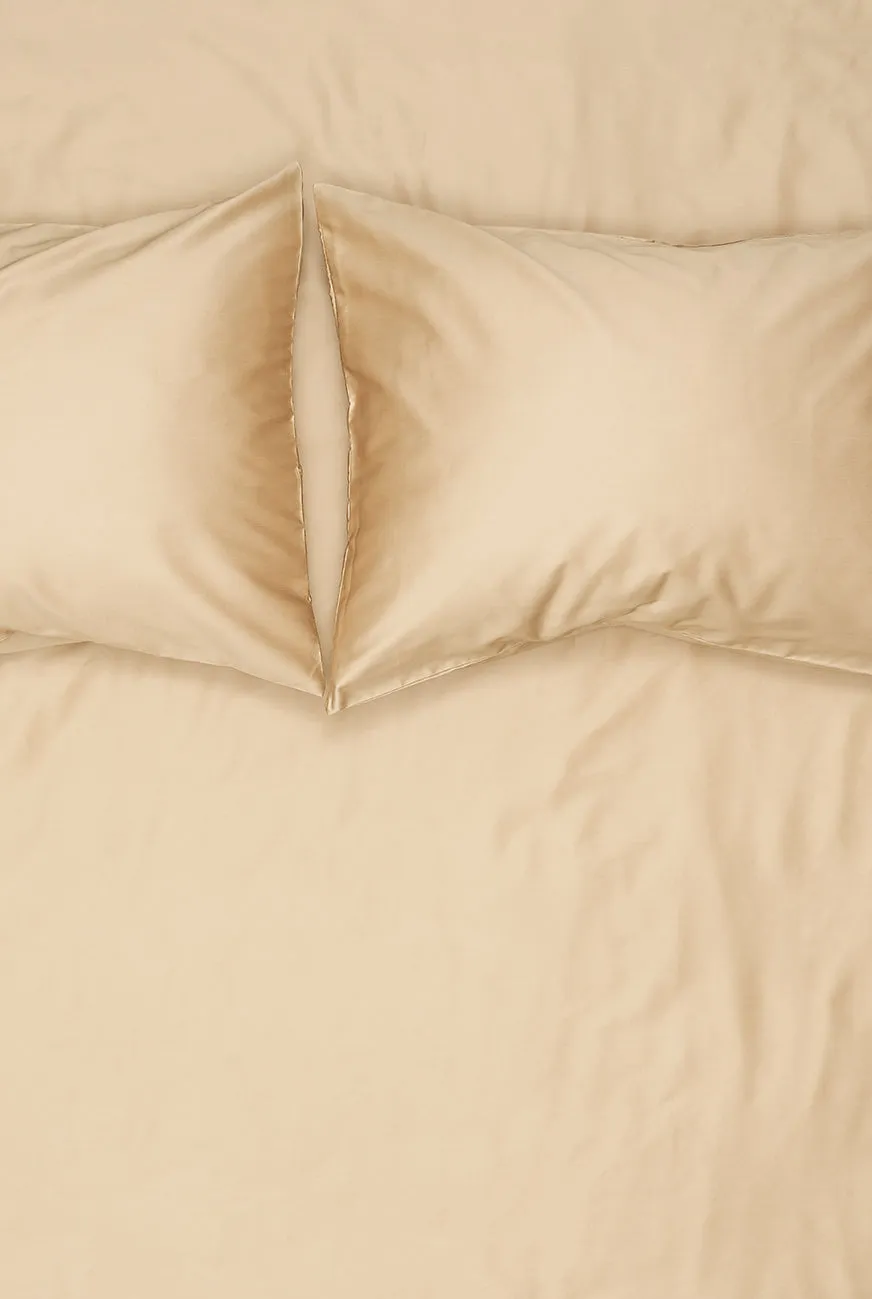 Egyptian Cotton Sateen Bedding in Ocre Color