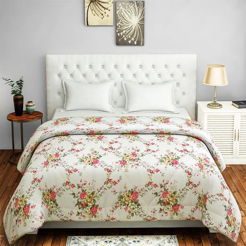 Endless Spring Floral Cotton Comforter  - 150 GSM