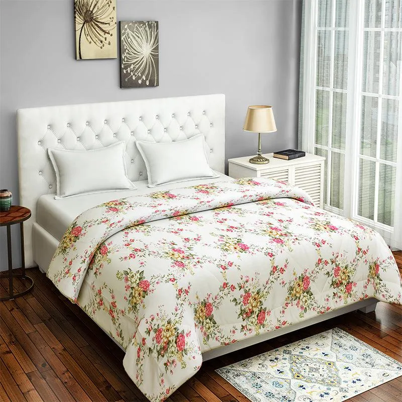 Endless Spring Floral Cotton Comforter  - 150 GSM