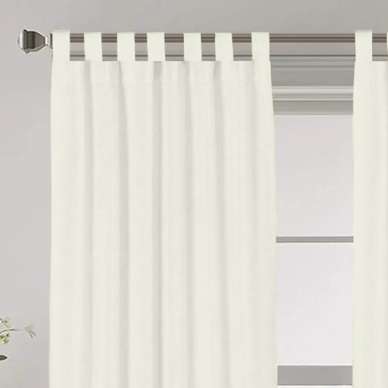 Esme Tab Top Medium Width Curtain - Ivory