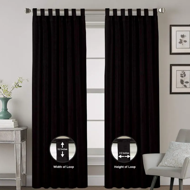 Esme Triple Pinch Pleat Short Width Curtain - Black